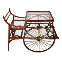 Chariot de service Art Nouveau, d'après un dessin d'Adolf Loos, vers 1905