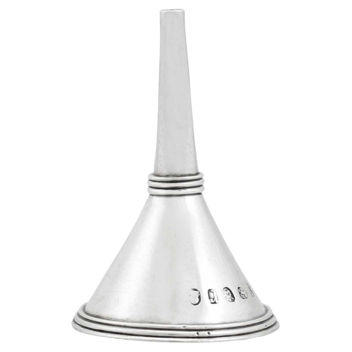 Antique Georgian English Sterling Silver Funnel For Sale