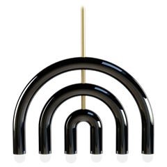 Ceramic Pendant Lamp 'TRN F1' by Pani Jurek, Black