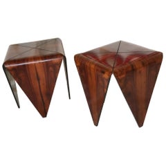 Set of 2 Petala Side Table by Jorge Zalszupin, Brazilian Modern