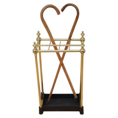 19th Century, French, Umbrella Stand in Brass