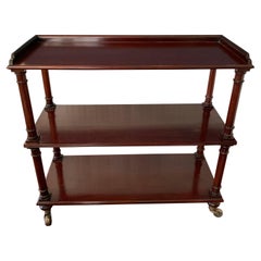 Mahogany Tiered Bar Cart