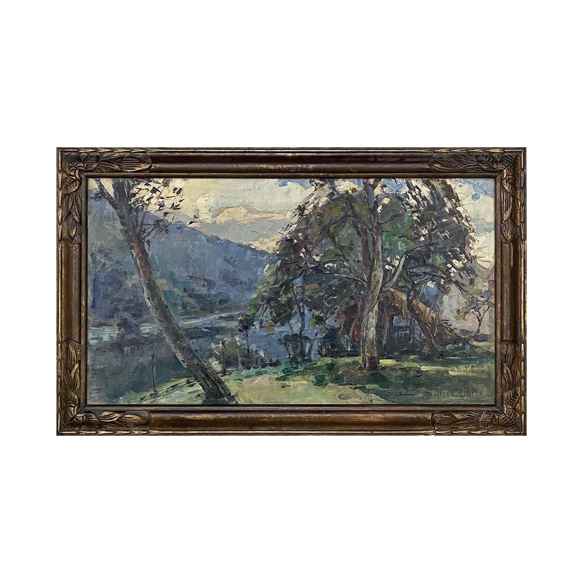 Antique Framed Oil Painting on Canvas by Berthe Otten-Rosier (1885-1973) For Sale