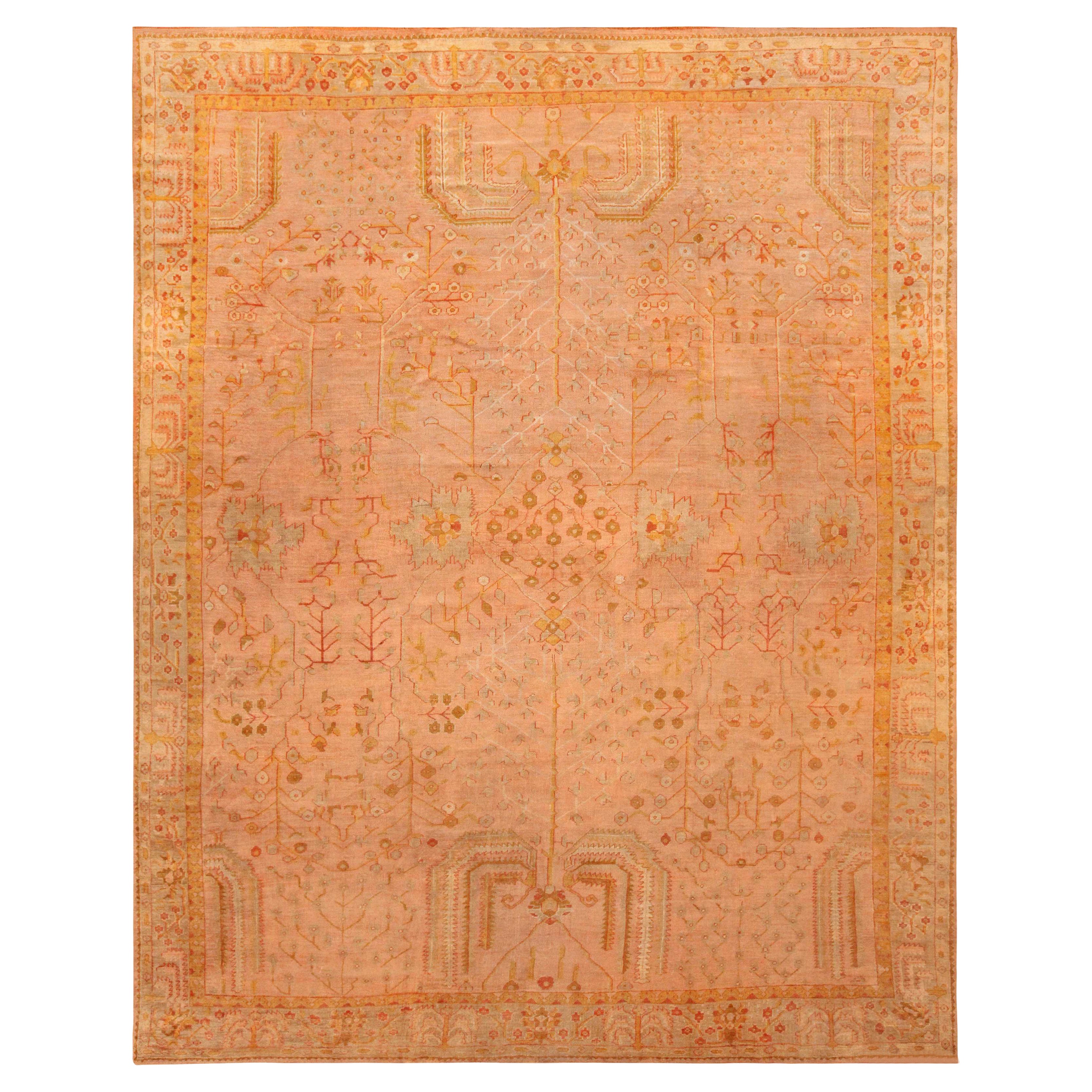 Nazmiyal Collection Antique Turkish Oushak Rug. 12 ft 9 in x 15 ft 10 in
