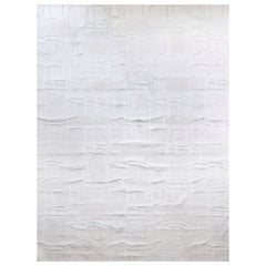 Eskayel, Quotidiana, Lefko White Rug, Merino Wool/ Silk Cross Weave