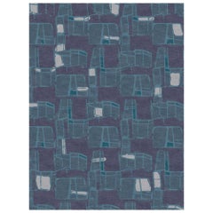 Eskayel, Quotidiana, Thalassa Rug, Merino Wool Cross Weave