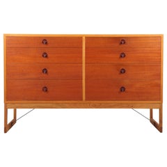 Midcentury Chest of Drawers in Teak and Oak Designed by Børge Mogensen, 1960s