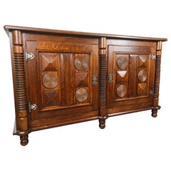 Vintage French Modernist Buffet by Charles Dudouyt
