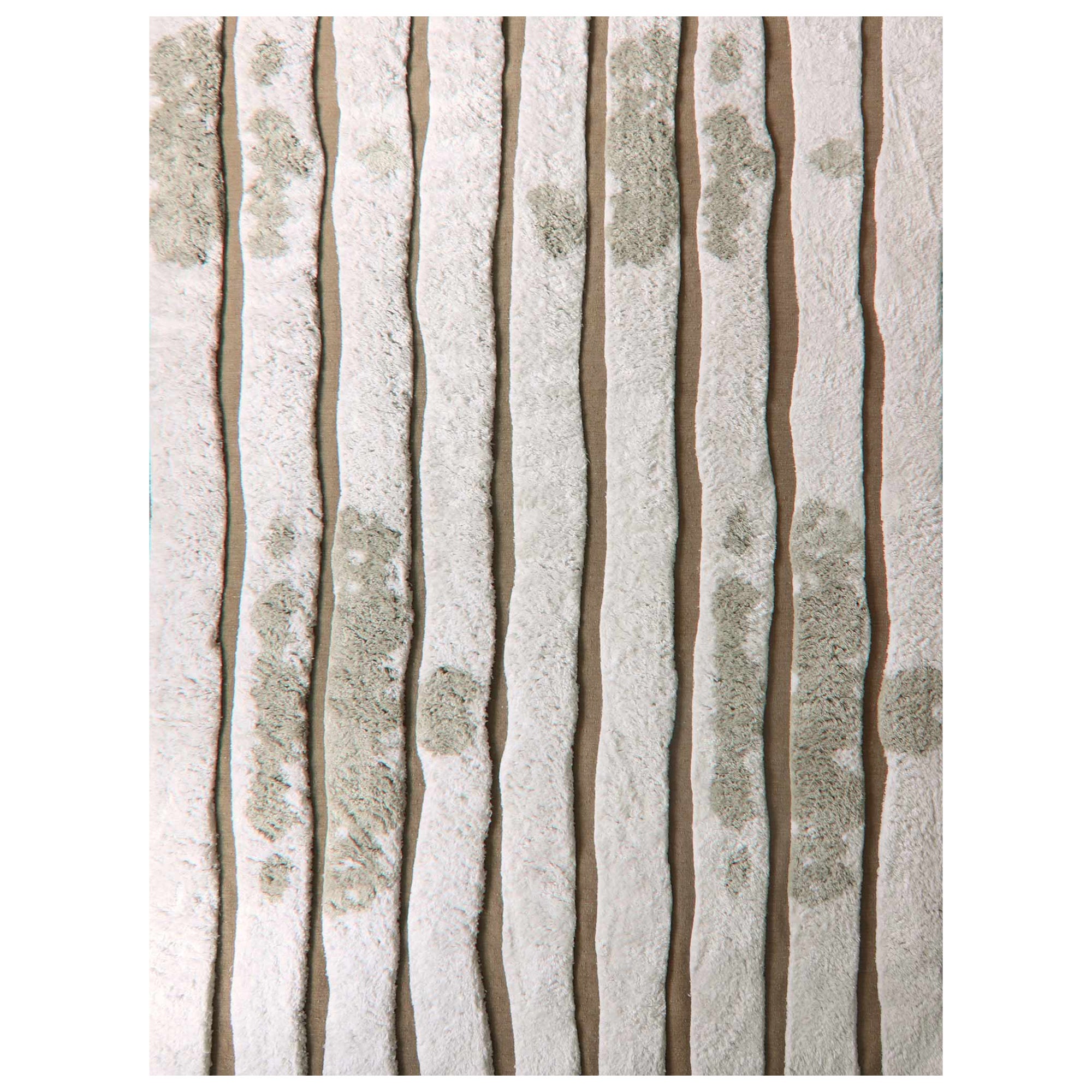 Eskayel, Bold Stripe, Sandstein-Teppich, Merinowolle/NZ Wolle Marokkanische Flachgewebe im Angebot