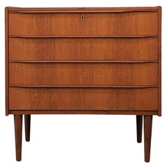 Vintage Danish Mid-Century Low Boy Teak Dresser, 122219