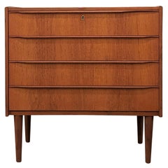 Vintage Danish Mid-Century Low Boy Teak Dresser, 122219