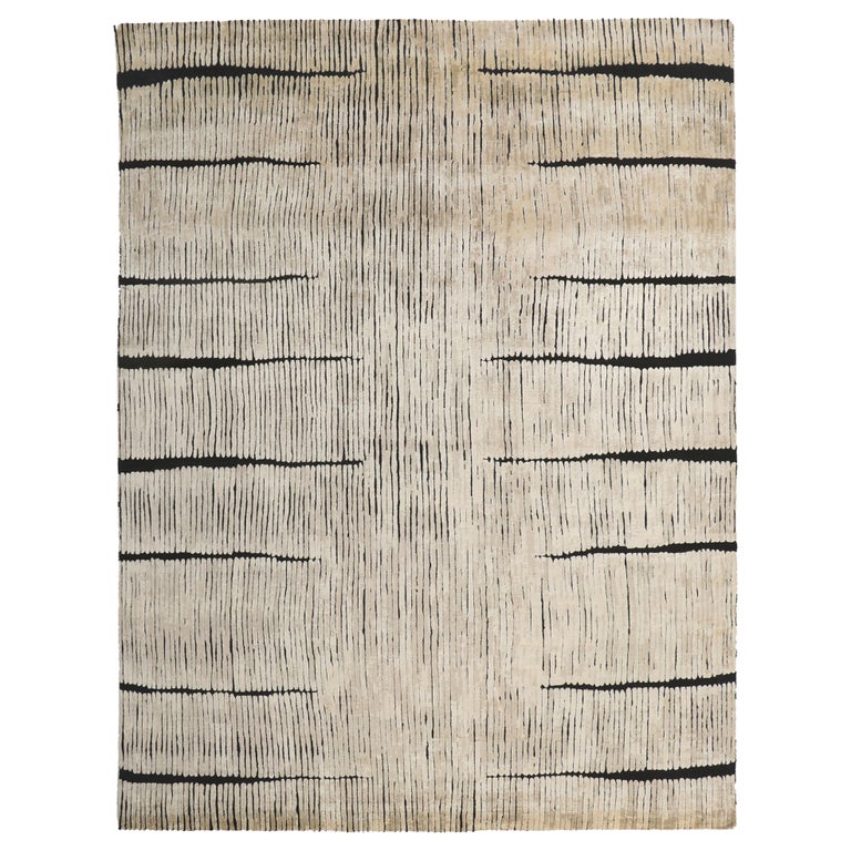 New Contemporary Abstract High-Low Textured Rug For Sale at 1stDibs