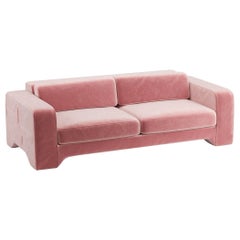 Popus Editions Giovanna 3 Seater-Sofa mit rosa Verone-Samtpolsterung