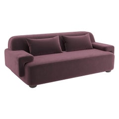 Popus Editions Lena 2.5 Seater Sofa in Bordeaux Como Velvet Upholstery