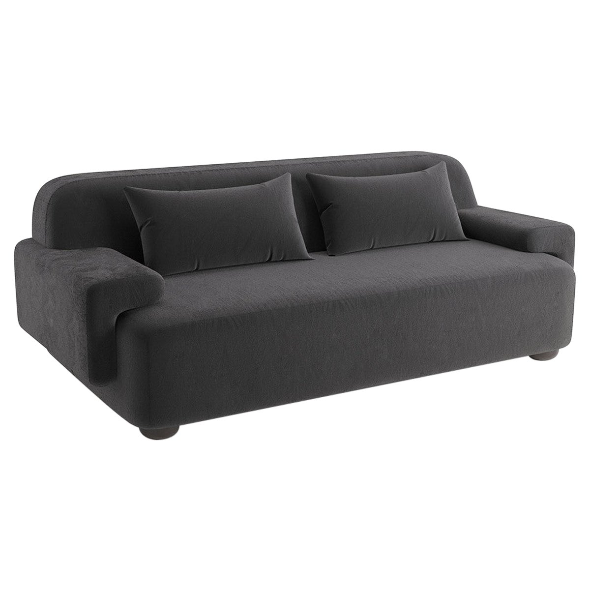 Popus Editions Lena 2.5 Seater Sofa in Khaki Como Velvet Upholstery For Sale