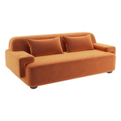 Popus Editions Lena 2.5 Seater Sofa in Cognac Como Velvet Upholstery