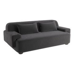 Popus Editions Lena 2,5 Gestell-Sofa mit brauner Como-Samtpolsterung