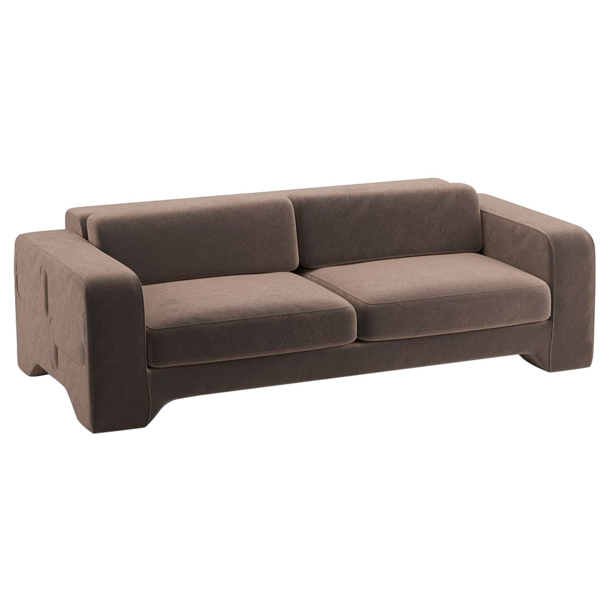 Popus Editions Giovanna 3 Seater Sofa in Mole Como Velvet Upholstery For Sale
