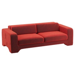 Canapé Giovanna 3 Seater de Popus Editions en tissu de velours de Vermilion Como