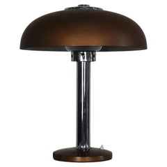 Lampe de bureau Gio Ponti 546 en aluminium et verre opalin par Ugo Pollice, années 1940