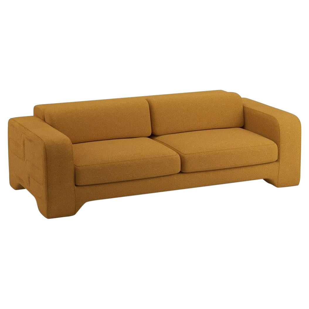 Popus Editions Giovanna 3 Seater Sofa in Curry Cork Linen Upholstery For Sale