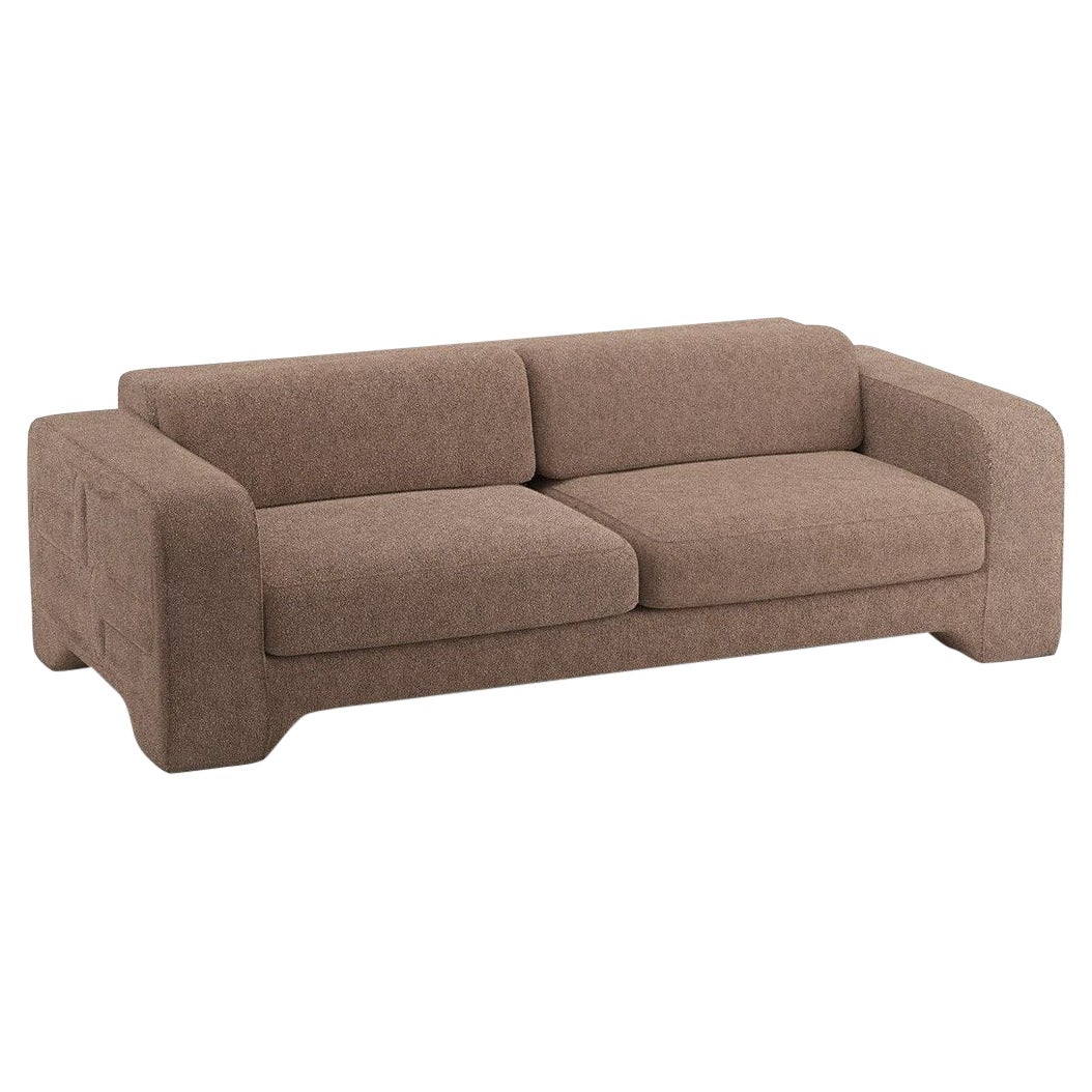 Popus Editions Giovanna 3 Seater-Sofa mit brauner Malmoe- Terry-Polsterung