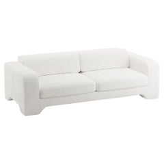 Popus Editions Giovanna 3 Seater Sofa in White Venice Chenille Velvet Fabric