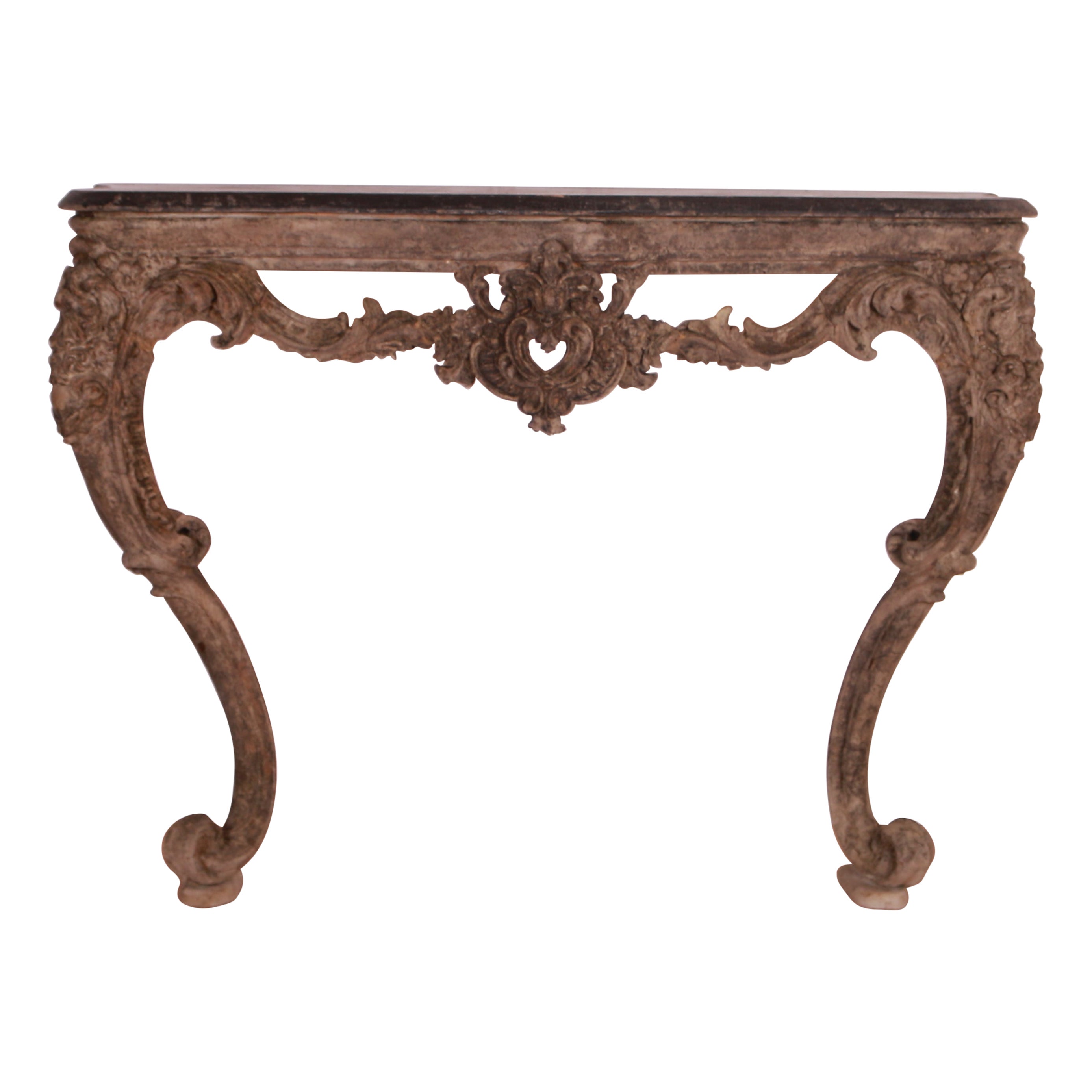 Italian Carved Console Table For Sale