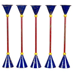 Memphis Style Lacquered Candlesticks