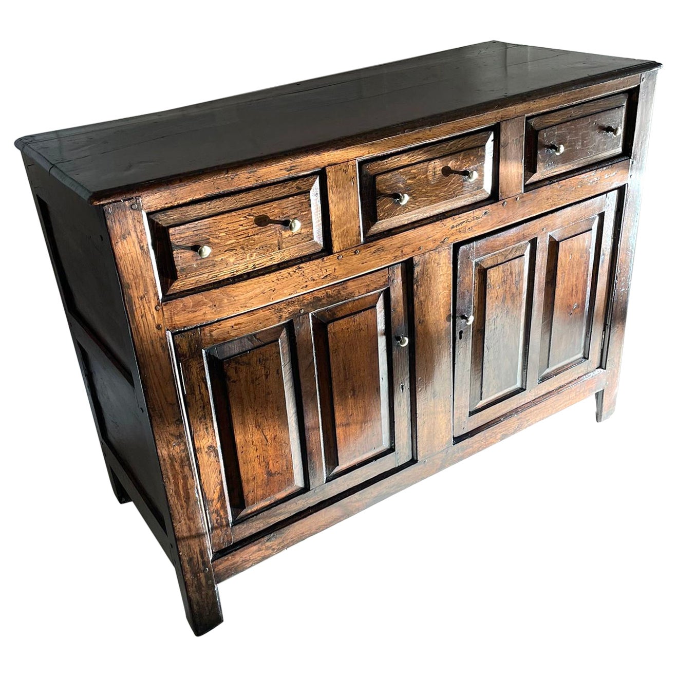 18th Century Antique Quality Oak Dresser Base For Sale