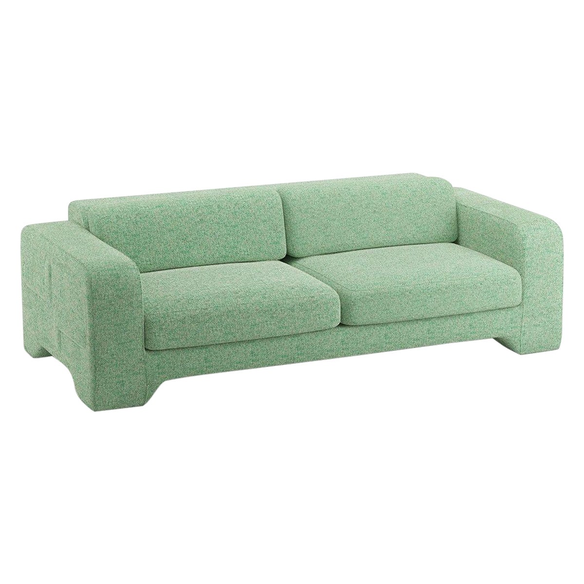 Popus Editions Giovanna 3 Seater Sofa in Emerald London Linen Fabric For Sale