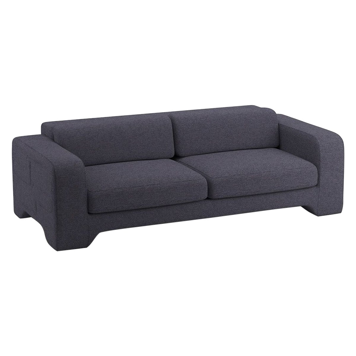 Popus Editions Giovanna 3 Seater Sofa in Anthracite Megeve Fabric Knit Effect For Sale