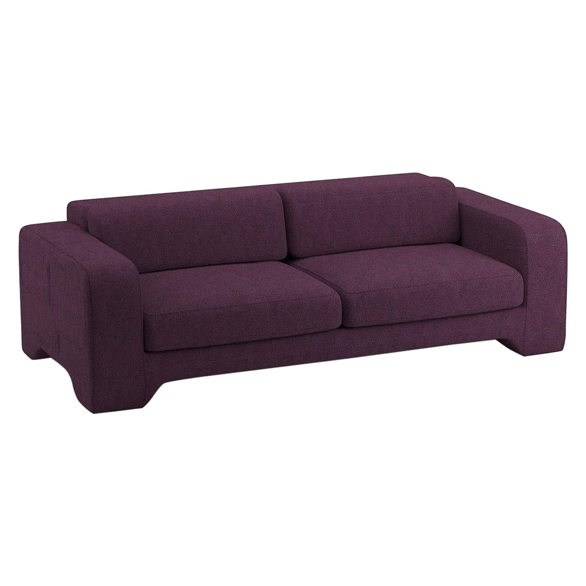 Popus Editions Giovanna 3 Seater Sofa in Eggplant Megeve Fabric Knit Effect For Sale