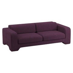 Popus Editions Giovanna 3 Seater-Sofa in Aubergine Megeve-Stoffstrick