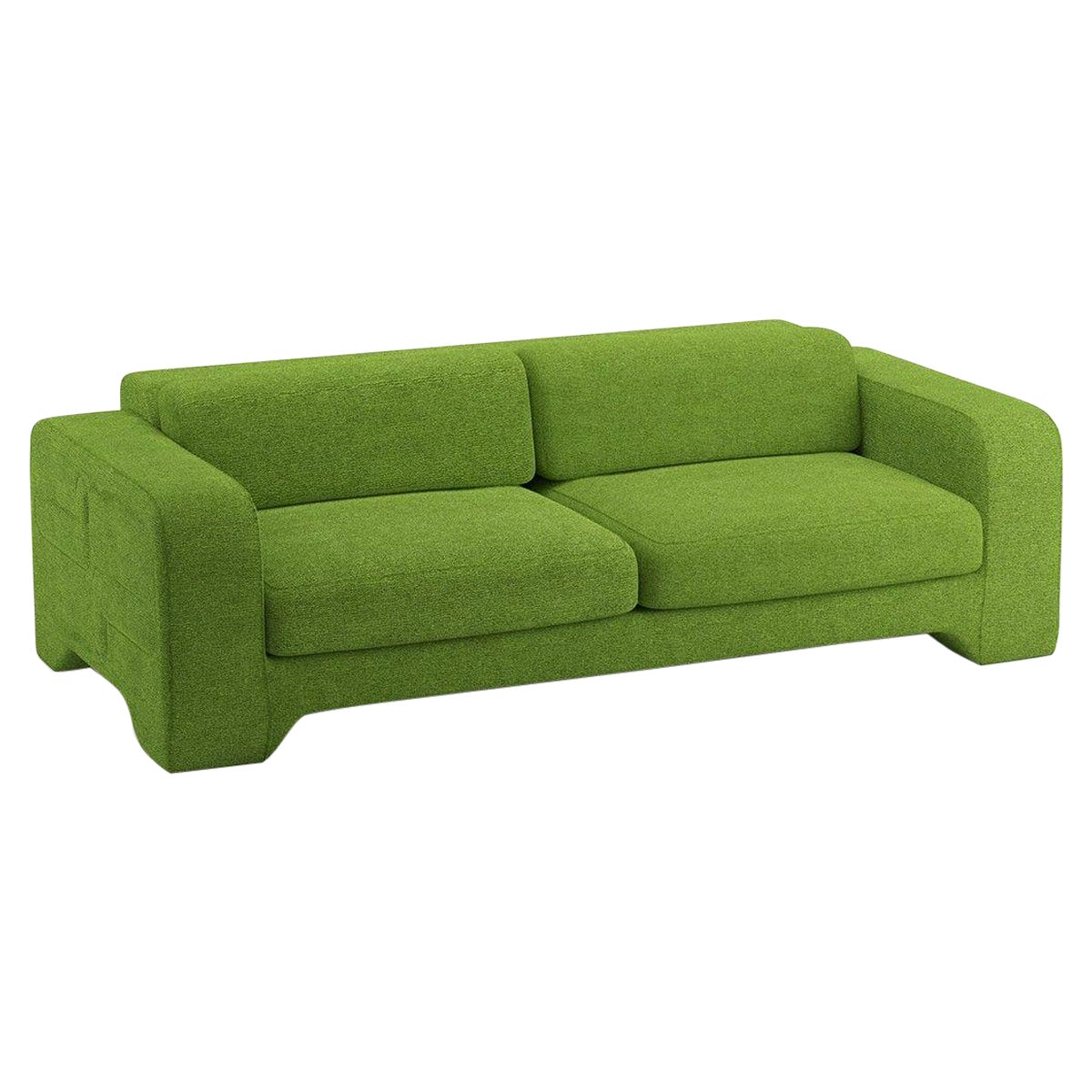 \Popus Editions Giovanna 3 Seater Sofa in Grass Megeve Fabric with Knit Effect For Sale