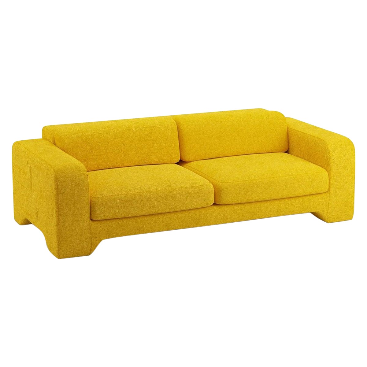 Popus Editions Giovanna 3 Seater Sofa in Corn Megeve Fabric with a Knit Effect For Sale