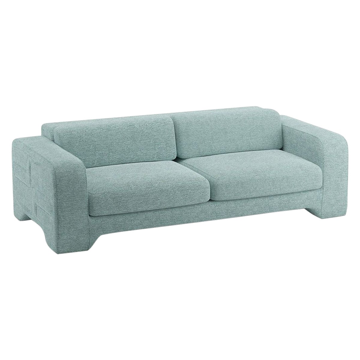 Popus Editions Giovanna 3 Seater Sofa in Mint Megeve Fabric with a Knit Effect For Sale