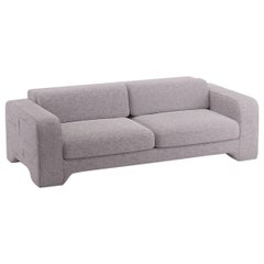 Popus Editions Giovanna 3 Seater Sofa in Mouse Megeve Fabric with Knit Effect