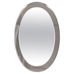 Vintage Oval Italian Twotone Mirror, Design: Antonio Lupi by Cristal Luxor, 1960s