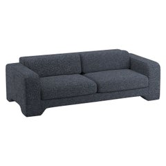Popus Editions Giovanna 3-Sitzer-Sofa aus Thunderstorm Zanzi-Leinenstoff