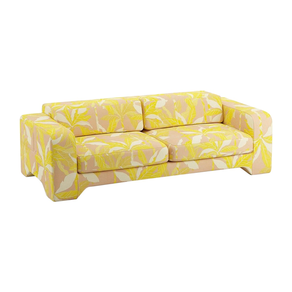 Popus Editions Giovanna 3 Seater-Sofa aus rosa Miami-Jacquard-Stoff