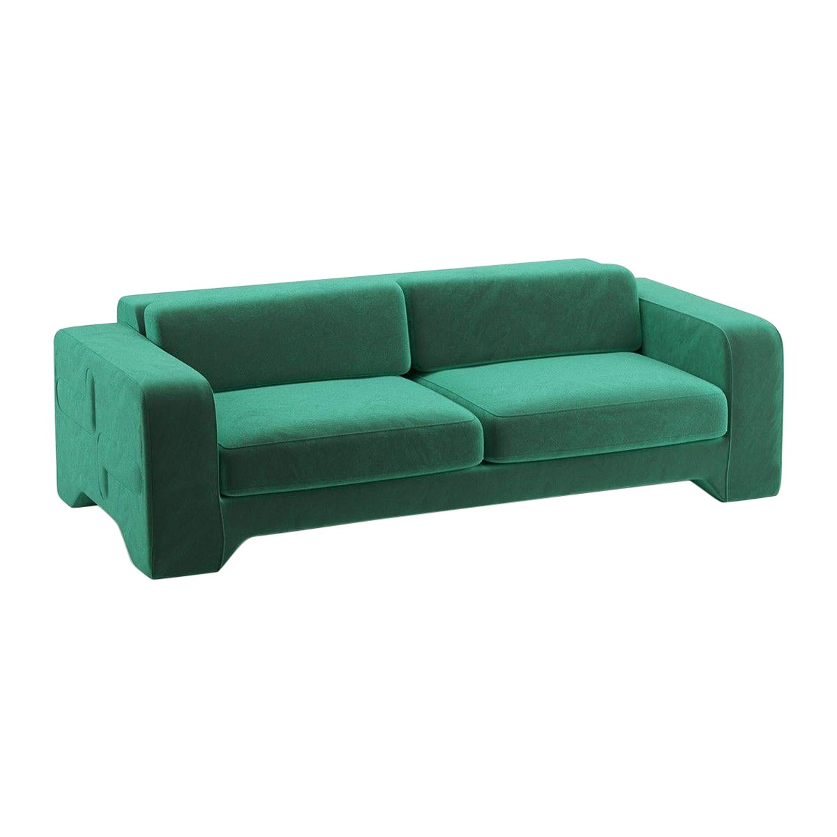 Popus Editions Giovanna 4 Seater Sofa in Green '772256' Como Velvet Upholstery