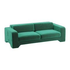 Popus Editions Giovanna 4 Seater Sofa mit grüner ''772256'' Como Samtpolsterung