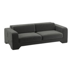 Popus Editions Giovanna 4 Seater Sofa in Dark Brown Como Velvet Upholstery