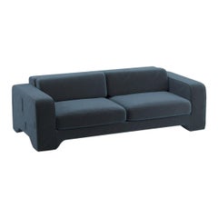 Popus Editions Giovanna 4 Seater Sofa in Oil Petrol Como Velvet Upholstery