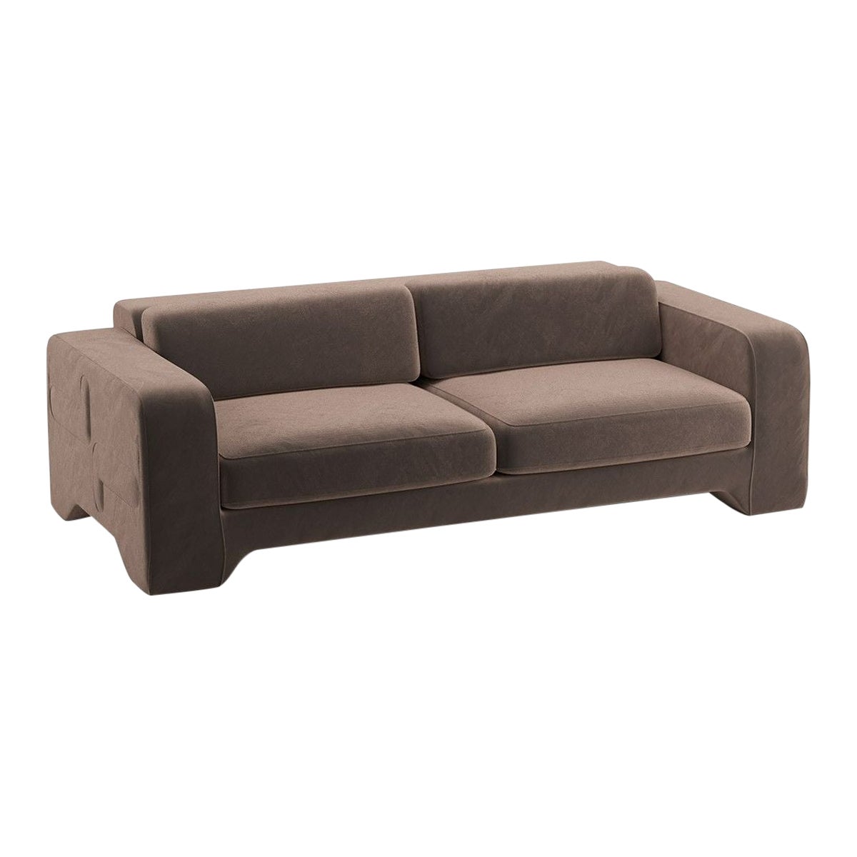 Popus Editions Giovanna 4 Seater Sofa in Mole Como Velvet Upholstery