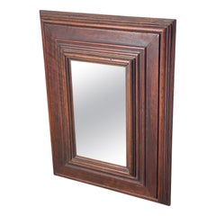 Late 19th Century Classical Beaux Arts Wood Frame Mirror, Brown Color, England