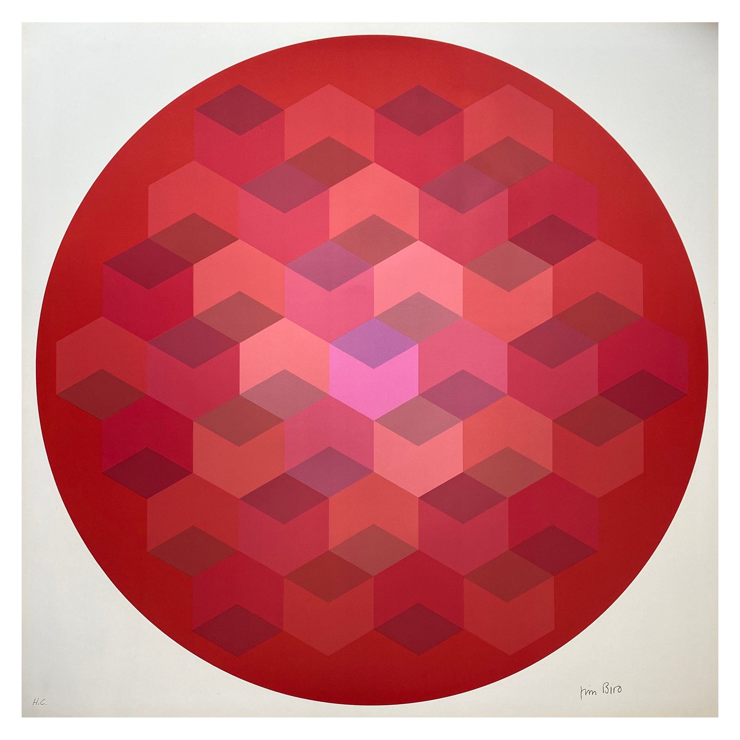 Jim Bird, Tribute to Vasarely 8, 1970 For Sale