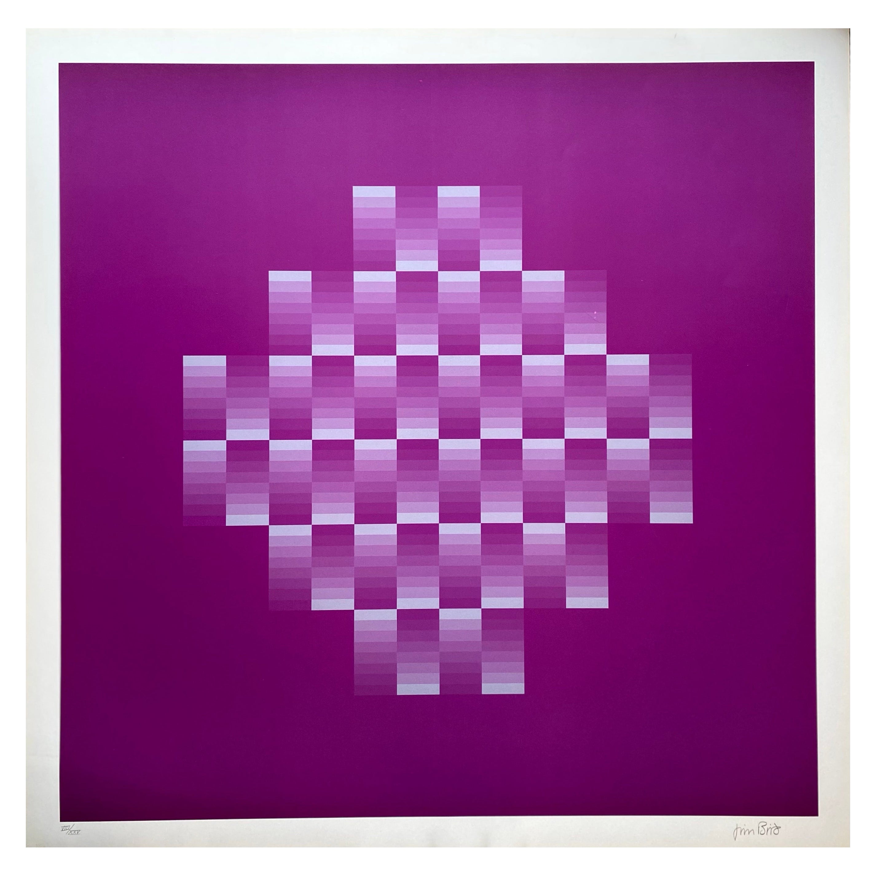 Jim Bird, Tribute to Vasarely 10, 1970 For Sale
