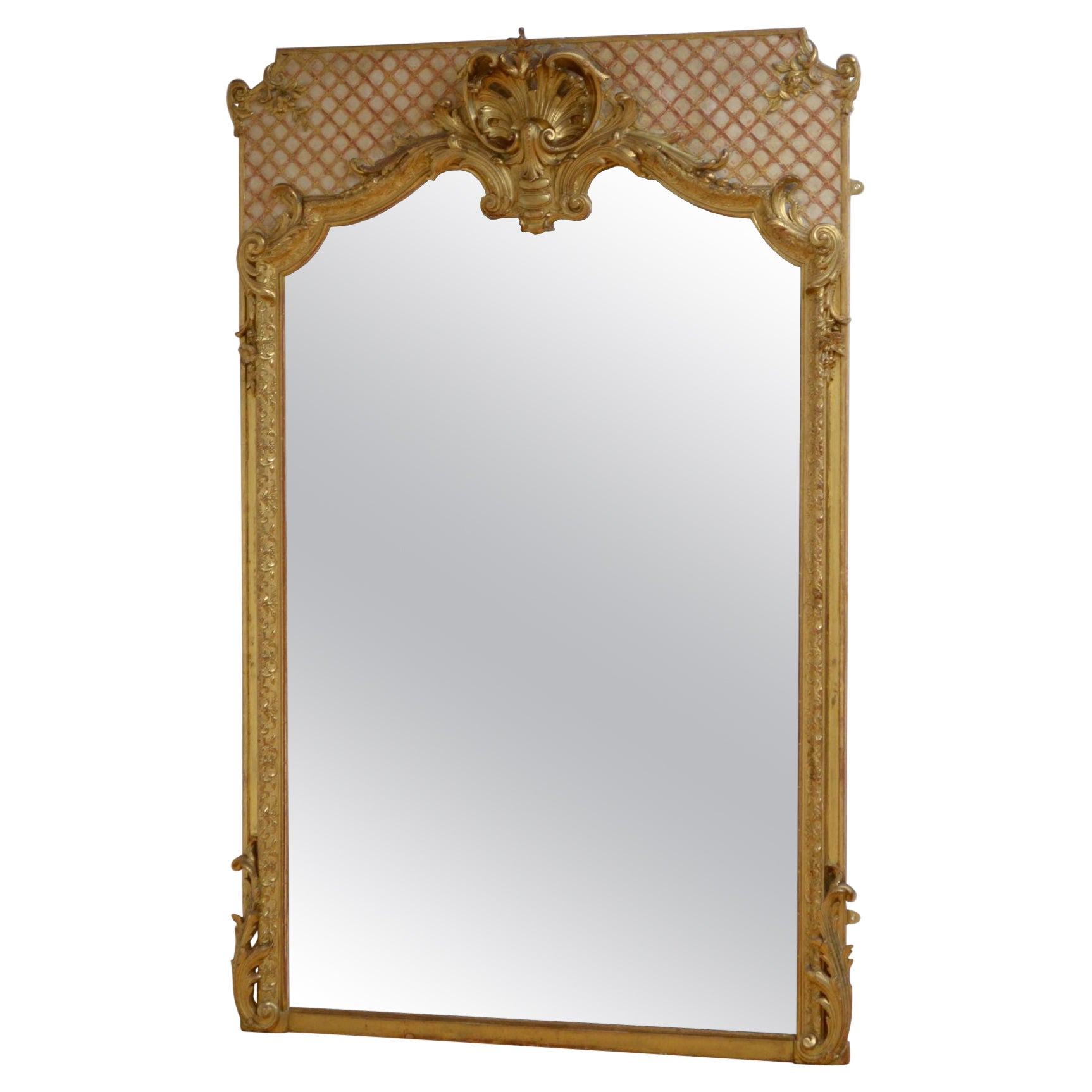 Superbe miroir Trumeau du 19ème siècle